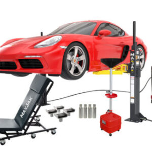 Maxjax m6k portable two-post garage lift – ultimate package
